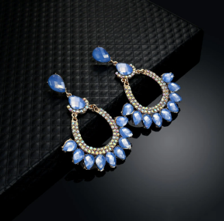 Women's Luxury Earrings Full Rhinestone Crystal Drop Earrings discountshub