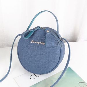 Women's Round Sling Bag - Blue 3.9 out of 5 discountshub