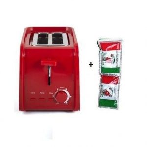 Zilan Bread Toaster Machine - Red + Free 2pcs Gino Tomato Paste discountshub