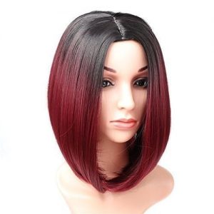 Bob Wig (Ombre) - Black & Wine discountshub