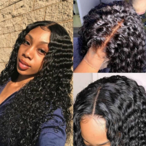 lace front human hair wigs for Black Women deep wave curly hd frontal bob wig brazilian afro short long 30 inch water wig full discountshub