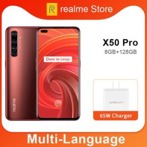 realme X50 Pro X50 5G 8GB 128GB 5.44 90Hz SuperAmoled Screen Moblie Phone Snapdragon 865 Cellphone 65W Superdart Charge discountshub