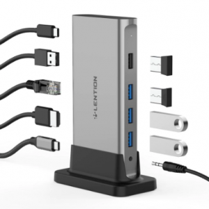 11 in 1 USB C HUB Type C to Multi HDMI RJ45 VGA USB 3.0 2.0 with Power (100W )Adapter Docking Station for MacBook Pro USB-C Hub discountshub