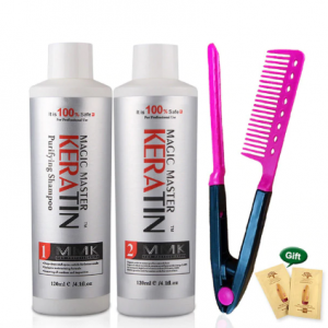 120ml MMK keratin Treatment Keratin Coconut Oil Hair Straightening Cream Without Formalin Hair Treatment Set+Free Red Comb discountshub