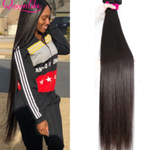 30 32 34 36 38 40 Inch Long Brazilian Straight Hair Bundle QueenLike Human Hair Remy Double Weft Brazilian Hair Weave Bundles discountshub