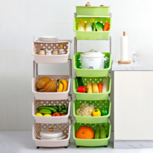 4 Layers-Household Shelves Multi-Layer Overlay Fruit And Vegetable Storage Basket Toy Storage Rack discountshub