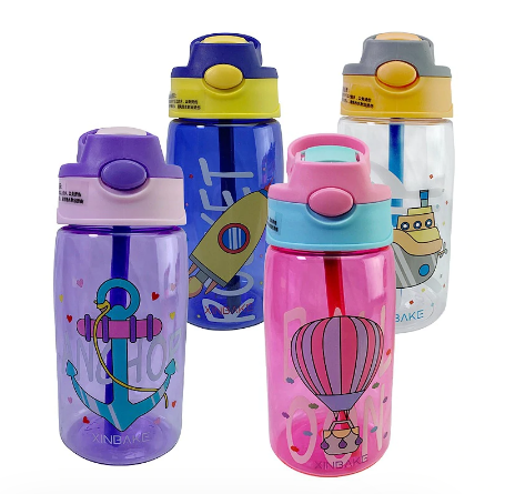480ML Kids Water Cup Creative Cartoon Baby Feeding Cups With Straws Leakproof Water Bottles Outdoor Portable Children's Cups discountshub