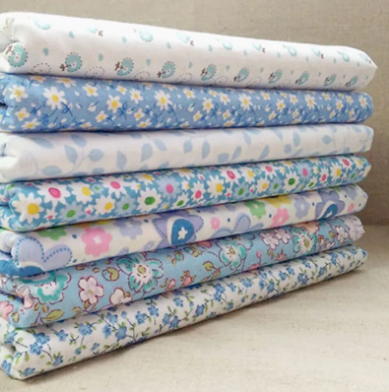 7 Pcs 25x25cm Blue&White Floral Series Square DIY Bundle For Sewing Dolls Crafts discountshub
