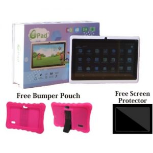 A707 - 7" Educational Tablet - 16GB ROM - 2GB RAM - Screen Protector + Pink Case discountshub