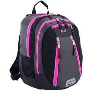 Absolute Sport/laptop Backpack With 5 Compartments Pink And Grey discountshub