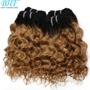 BHF Brazilian Hair Curl 100% Human Hair Bundles 4Pcs/Lot 200G Machine Remy Funmi Deep weave Can Make a Wig discountshub