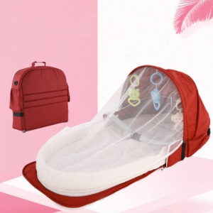 Baby Crib Bed Portable Folding Baby Bed Nest Cot For Travel Foldable Bed Bag With Mosquito Net Infant Sleeping Basket With Toys discountshub