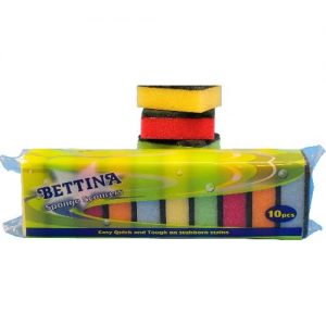 Bettina Sponge Scourers Assorted - 10Pcs - Multicolor discountshub