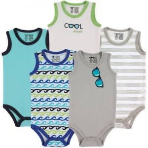 Boy Sleeveless Bodysuit - Pack of 5 discountshub