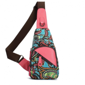 Brenice National Flowers Chest Bags Summer Light Sling Bags Crossbody Bags discountshub