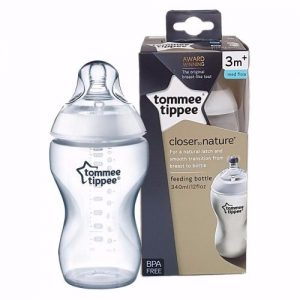 Tommee Tippee Closer To Nature Feeding Bottle - 340ml - 3m+ discountshub