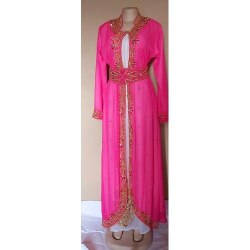 Dubai Abaya Gown Full Length Sparkling Stones Large Size discountshub