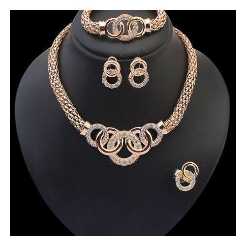 Exquisite Necklace, Earrings, Ring, Bracelet; Jewelry Set discountshub
