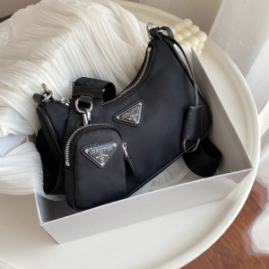 Fashion 2 Pcs/set Hobo Bags For Women Crossbody Bag 2020 Casual Nylon Shoulder Messenger Bag Lady Solid Color Armpit Bag Purse discountshub