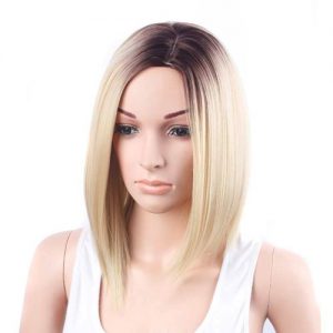 Gold Hair Lace Front Wig Long Straight Synthetic Wigs For Women Heat Friendly discountshub