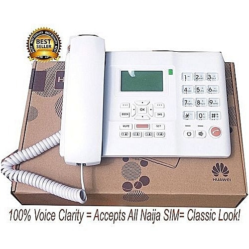 Huawei Land Line Desktop Phone -F501 - White discountshub