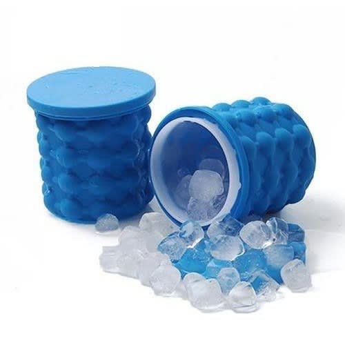 Ice Cube Maker Genie - Silicone Ice Bucket Maker - Blue discountshub