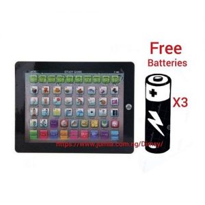 Kids Educational Learning Ipad + Free Batteries - Black discountshub
