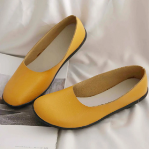 Large Size Women Pure Color Slip On Round Toe Casual Flat Shoes discountshub