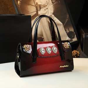 Luxury Fashion Diamond Women Handbag Genuine Leather Jewelry Rhinestone Evening party Bag Female Shoulder Portable Boston Bags discountshub