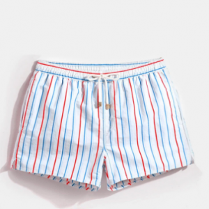 Men Stripe Swim Trunks Drawstring Quick Drying Mini Shorts for Running Lounge Shorts with Lining discountshub