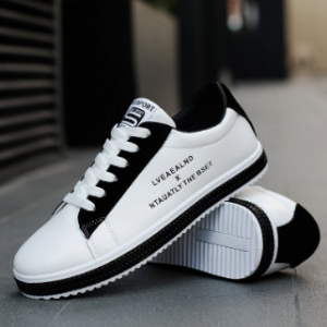 Men Stylish Synthetic Leather Sports Slip Resistant Casual Sneakers discountshub