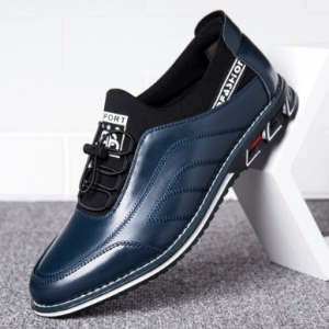 Menico Men Comfy Round Toe Business Casual Driving Leather Shoes discountshub