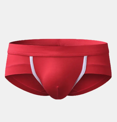 Mens Modal Breathable Elastic Fiber Soft Patchwork Sexy Underwear U Convex Pouch Briefs discountshub