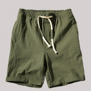 Mens Summer Breathable Brief Pure Color Elastic Drawstring Casual Thin Shorts discountshub