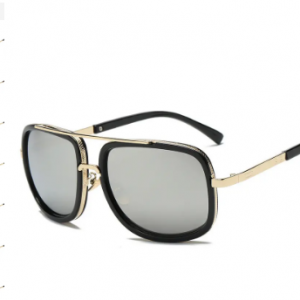 Metal Square Trend Fashion Sunglasses Big Frame Color Mercury Retro Sunglasses discountshub