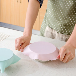 Microwave Special Silicone Plastic Wrap Hot Vegetable Bowl Cover Fresh Bowl Transparent Sealed Cover Refrigerator Cling Film discountshub
