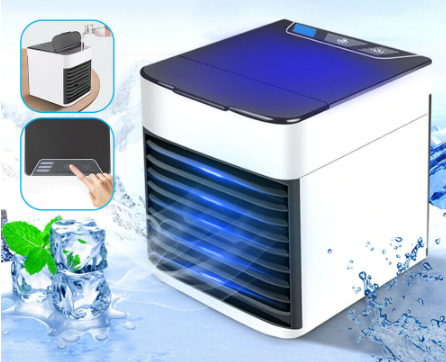 Mini USB Air Cooler Portable Air Conditioner Humidifier Purifier 7 Color Light Desktop Air Cooling Fan Air Cooler Fan for office discountshub