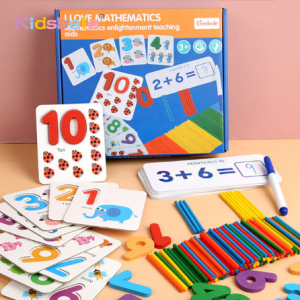 Montessori Toys For Children Mathematics Kids Early Educational Toys Counting Wooden Sticker Kids Number Cognition Birthday Gift discountshub