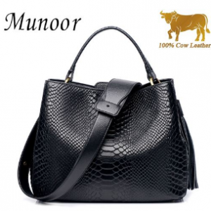 Munoor High Quality 100% Genuine Cow Leather Women Bag discountshub