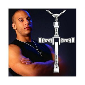 New Fast And Furious Cross Pendant Chain Necklace - Silver discountshub