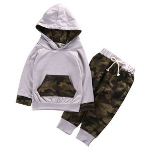 Newborn Baby Boys Girls Hooded Hoodie Tops +Long Pants Outfits Clothes Playsuit discountshub