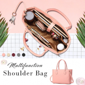 QUEENIE Women Casual Shopping Multifunction Handbag Solid Shoulder Bag discountshub