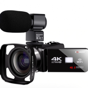 Real 4k WiFi Video Camcorder 48MP Recorder Streaming Vlogging For Youbute Night Vision Wide-angle Lens & Lens Hood discountshub