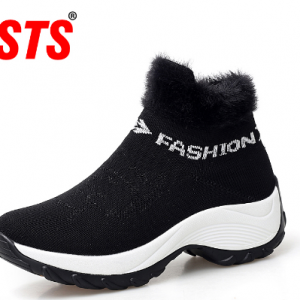 STS BRAND 2019 New Winter Ankle Boots Women Snow Boots Warm Plush Platform Sneakers Breathable Mesh Sneakers Travel Casual Shoes discountshub