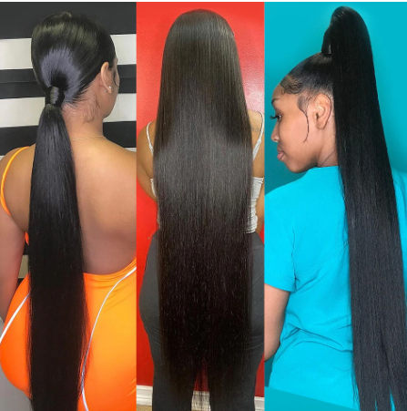 Shinelady 28 30 32 34 36 38 40 inch Straight Hair Bundles Peruvian Hair Bundles Remy Human Hair Weave Silky Hair 1/3/4 pieces discountshub