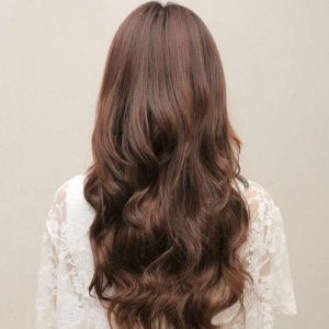 Shioakp Head Clip Curly Wavy Women Synthetic Hair Extension Brown discountshub
