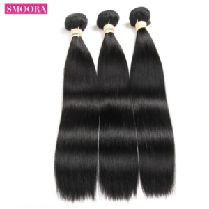 Smoora 8-28 inch Brazilian Hair Weave Bundles Straight 100% Non-Remy Human Hair Bundles 1 3 4 Pieces /Lot Natural Color discountshub