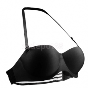 Strapless Halter Neck Invisible Straps Bralette Wedding Push up Bra D Black discountshub