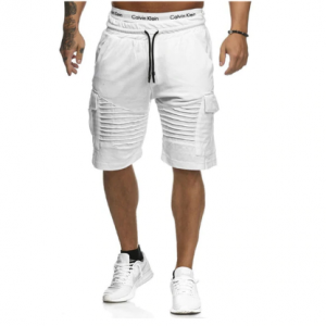 Summer Cargo Shorts Men 2020 Casual Trunks Fitness Workout Beach Shorts Man Breathable Cotton Gym Short Trousers Stripe Shorts discountshub