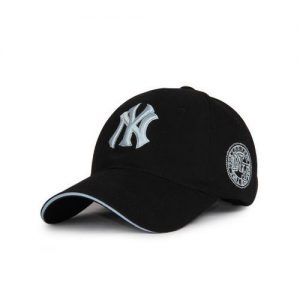Trendy NY Designer Baseball Face Cap Hat- Black discountshub